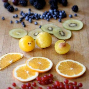 raw fruit rainbow